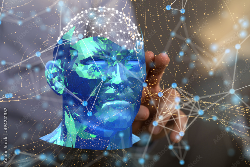 Poster futuristic wave, futuristic data stream