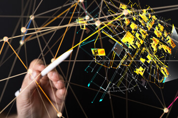 conference Digital Network and data concept 3d