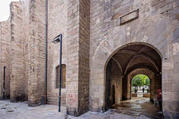 Obraz premium Antiguo hospital de la Santa Creu de Barcelona, Catalunya, España