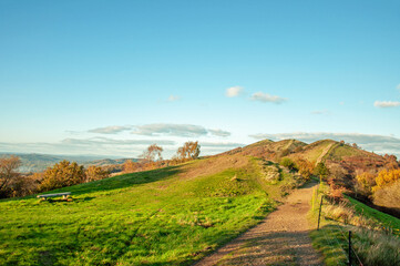 Autumn colours in the Malvern hills of England.