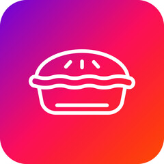 Pie Vector Icon Design Illustration