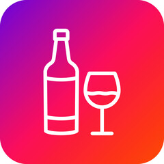 Wine bottle Vector Icon Design Illustration