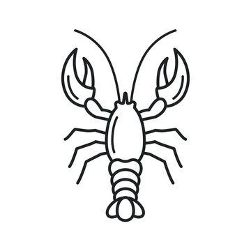 Lobster line icon vector images