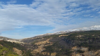 view of the mountains
