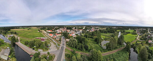 Eggesin, 180°-Panorama von Süden.