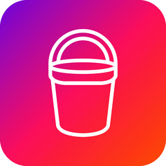 Bucket Vector Icon Design Illustration
