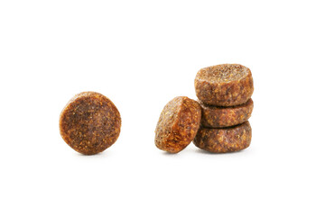 Dry dog food close up