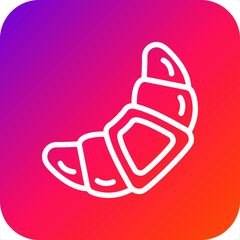 Croissant Vector Icon Design Illustration