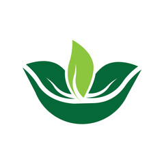 leaf logo vector template ilustration and icon design