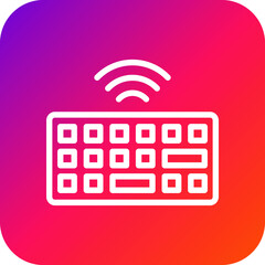 Wireless Keyboard Vector Icon Design Illustration