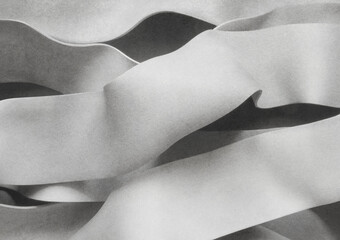 Gray wavy shapes, abstract background