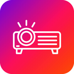 Projector Vector Icon Design Illustration