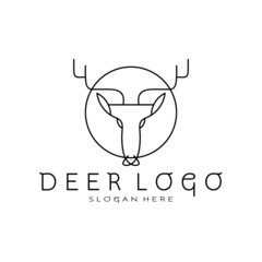 deer icon logo design, vector, illustration
