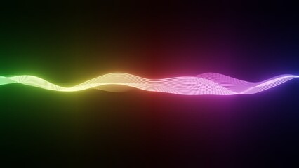 Wavy texture array, nice colored neon gradient, Illustration Abstract 3d Render