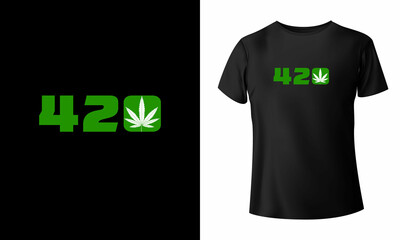 Marijuana 420 T-Shirt Design
