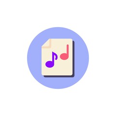 Music sheet flat icon