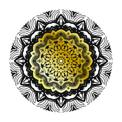 Vector round abstract circle. Luxury Mandala style.