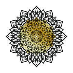 Vector round abstract circle. Luxury Mandala style.