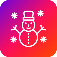 Snowman Vector Icon Design Illustration
