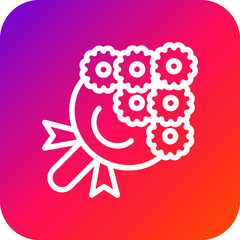 Bouquet Vector Icon Design Illustration