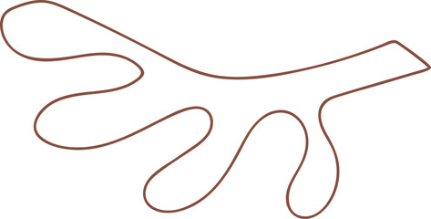 Abstract Contour Line Decorative Element