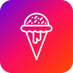 Ice Cream Vector Icon Design Illustration