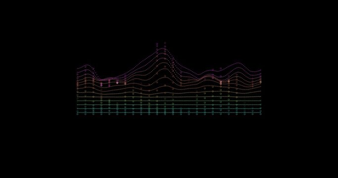 particle graph lines, HUD lines in motion. High tech futuristic graphics. FHD future technology network concept. Modern innovations in cyberspace