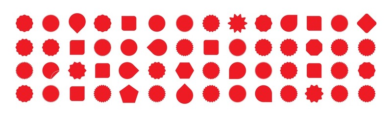 Set of price stickers. Sale stickers collection. Shopping label collection. Sale or discount sticker, vector illustration