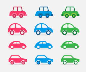 
Collection of cute car vector design. Pack of car cartoon vector. Cute Suv car cartoon vector illustration.
