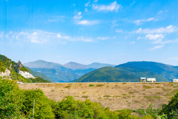 Fototapeta na wymiar very beautiful nature view in georgia in summer