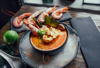 tom yum soup with shrimp