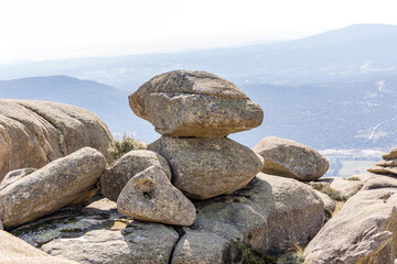 natural park formed by granite rocks called La Pedriza in the Sierra de Guadarrama, Madrid