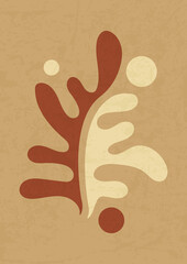 Matisse art inspired poster. Abstract vector minimalist wall art decor