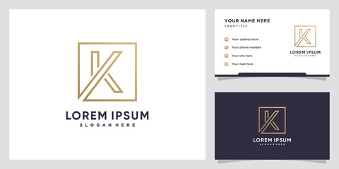 Monogram initial K logo design with creative modern concept