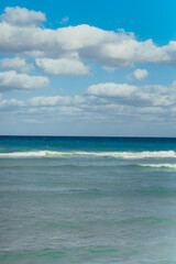 Fototapeta na wymiar beach and sky beautiful relax vacation island miami usa florida 