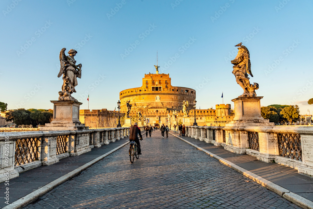 Wall mural panorama eternal city of rome in italy