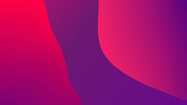 Fondo en video Motion Graphics de olas suaves con gradiente color rosa y morado