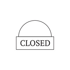 closed icon for store with white background
