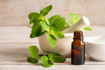 Alternative medicine herbal organic herbs mint leaf natural supplements for healthy good life.