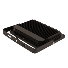 outdoor powerful black LED lamp without logo on a white isolated background