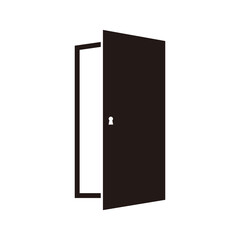 Door icon vector illustration sign	