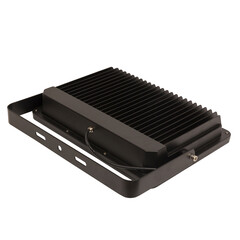 outdoor powerful black LED lamp without logo on a white isolated background