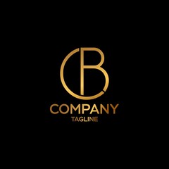 Obraz premium luxury letter CB round logo design