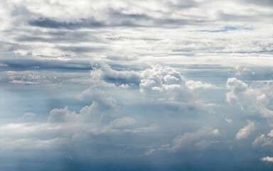 Fototapeta na wymiar Clouds view from an Airplane