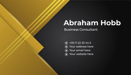 Luxury black gold background. Elegant business presentation banner. Vector illustration.