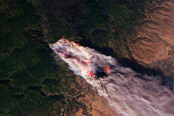 Fires from space. Elements of this image furnished by NASA