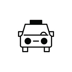 Cab, Taxi, Travel, Transportation Solid Line Icon Vector Illustration Logo Template. Suitable For Many Purposes.