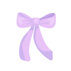 Cartoon satin bow.Vector graphics.