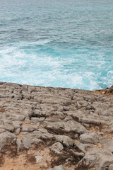 view over Atlantic ocean coast, Cabo da Roca, Portugal
Waves crashing against shoreline on Beach