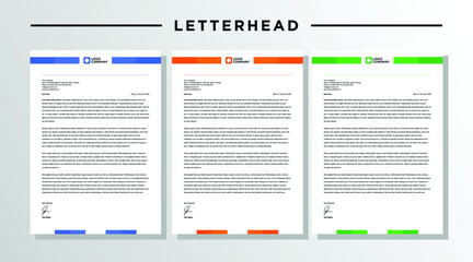 Modern creative letterhead design template